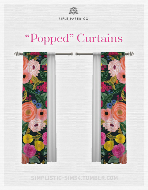 simplistic-sims4:“Popped” Curtains Rifle Paper Collection These gorgeous curtains are base-game co