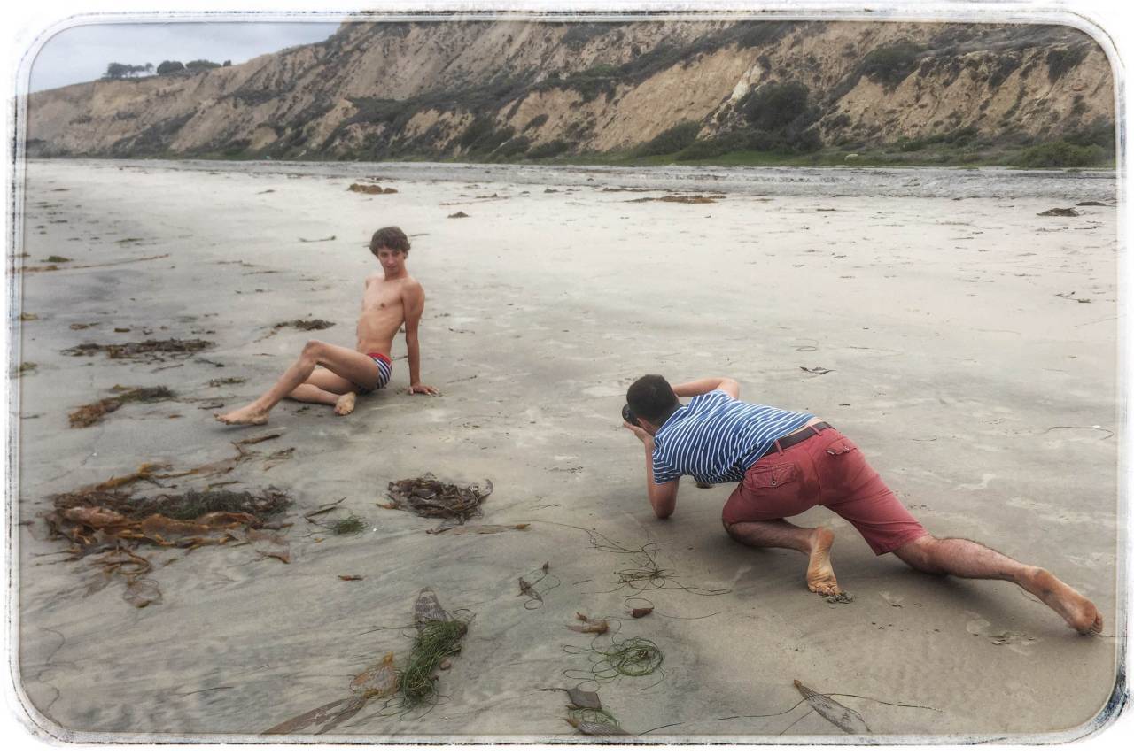 Here I am, in action, during a seaside photoshoot with Evan in San Diego. A very