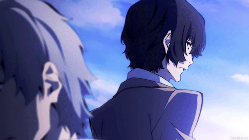 todorokie:I’m proud we were able to defend the city together.Bungou Stray Dogs Dead Apple - Dazai an