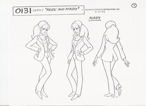 Models (and characters) from Hanna-Barbera&rsquo;s 1982 cartoon, Mork &amp; Mindy. (This in 