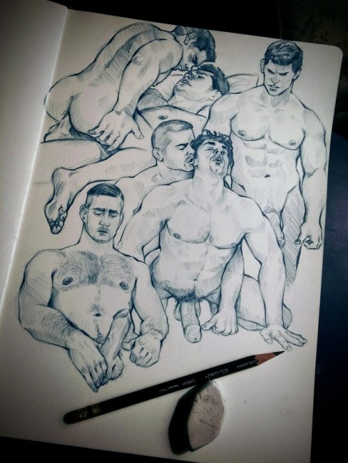 ryantheart:  ♢This is the uncensored version of my sketch on my Instagram. Just drawing naughty things on a warm summer’s night…….♢