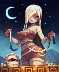 Cyancapsule:  Wanted To Draw Something New So Drew This Mummy Girl Getting Up From