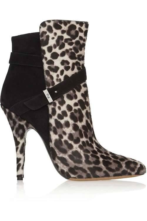 High Heels Blog Hunter leopard-print calf hair and suede ankle bootsSee… via Tumblr