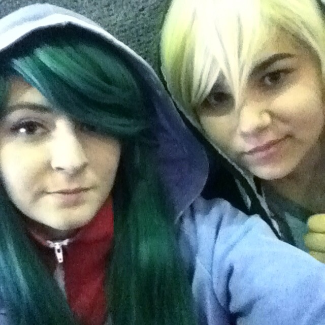 wispercosplay:  Come find us at AX!  Haha saw you guys x3 liked the sweaters!
