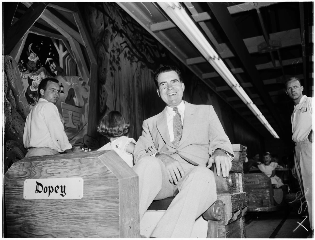 gameraboy:  On August 11, 1955. Vice President Richard M. Nixon visited Disneyland