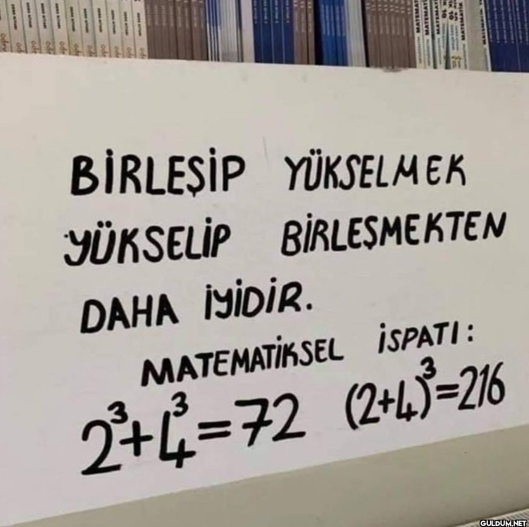 Hayat her zaman matematik...