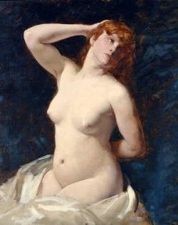 artbeautypaintings:  Seated nude - Emile