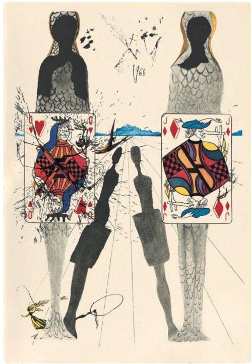 wtxch:Salvador Dalí’s illustration for Alice In Wonderland,1969.