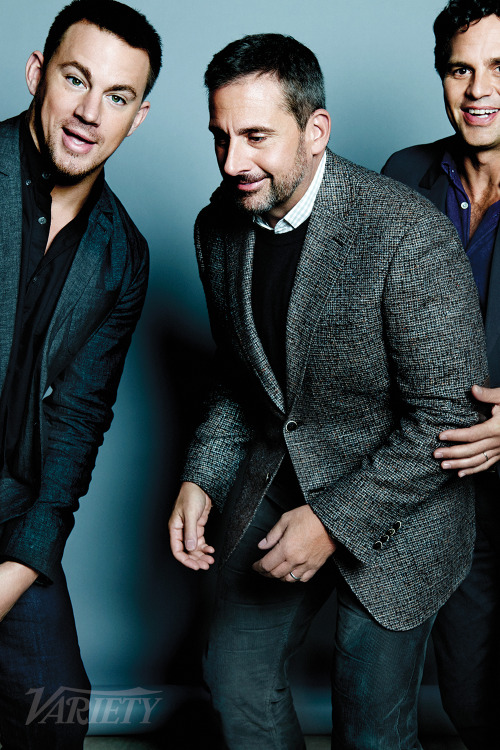 midrangenice:  Good luck catching @steveCarell @markruffalo @channingtatum standing still. I did my best..LOL #SteveCarell #Foxcatcher #YutsaiPhoto @Variety #VarietyStudio - yutsai88 on Instagram 