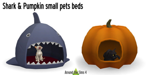 aroundthesims: Around the Sims 4 | Pumpkin &amp; Shark cat &amp; small dog beds Don’t 