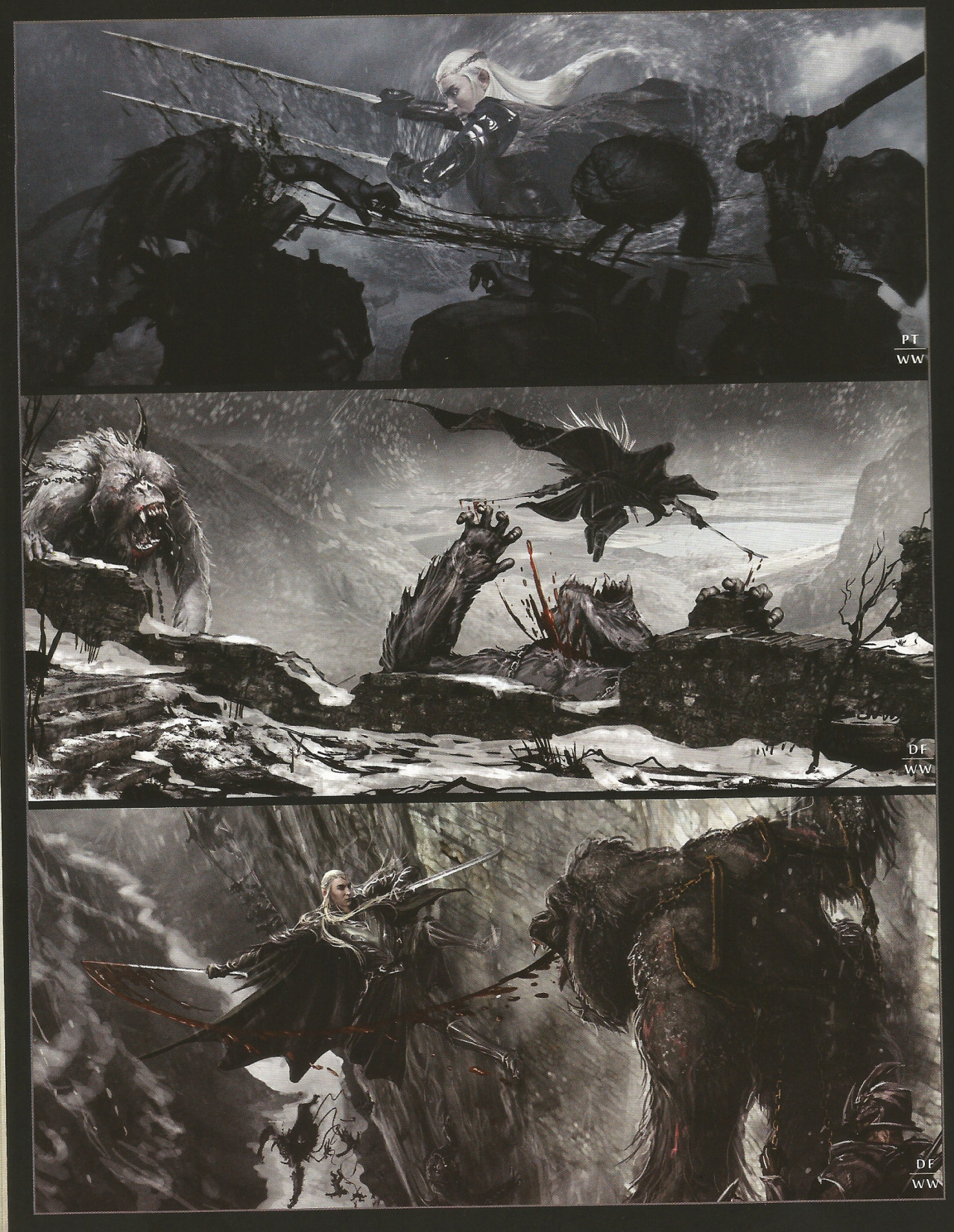 thrandurins:  thranduil and legolas concept art also a brief tauriel mention 