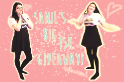 sanjl:                                           YES! IT’S TIME!It’s time for my big-big giveaway to celebrate me almost reaching 15k followers and I wan’t to give you guys back some love!                       