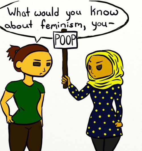 artsyartichoke:*Psst*  Trans exclusionary feminism is poop feminism pass it on  This cartoon makes m