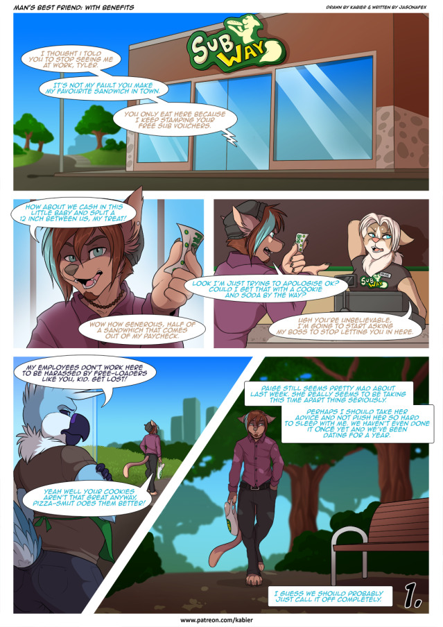 theyiffyfurryteen:  Man’s Best Friend with Benefits. Gay furry feral comic by Kabier.