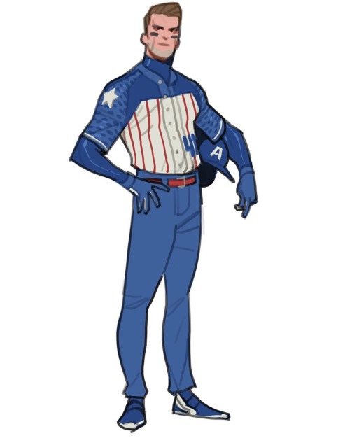 queercbc:Avengers Baseball by Cole MarchettiI was on reddit recently and I stumbled upon Cole Marche