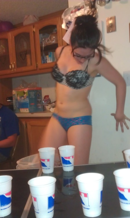 A great strip beer pong photo set.
