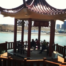 Pagoda by the sea.