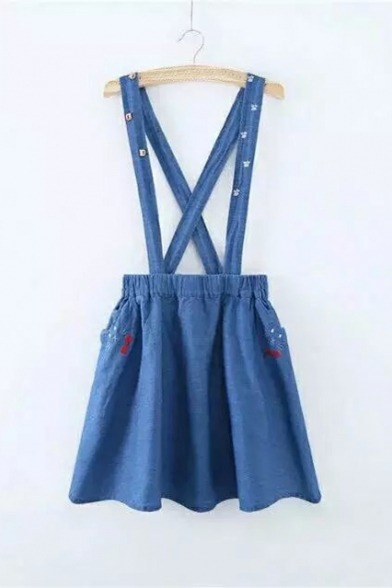 ryoungcy: Tumblr Skirts  Plain Mini A-Line Pleated Skirt  Floral Embroidery Leather