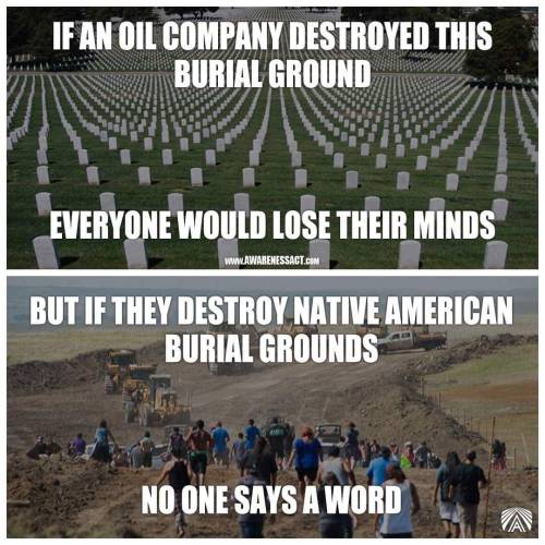 liberalsarecool:  The #DAPL does not need to use this exact land. They can go around.  Protect the water. Protect the people. Protect their history. #noDAPL 