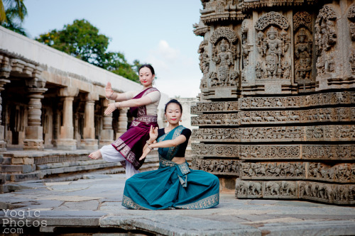 Zhen & Ping from Beijing China at Somnathpura Temple, Karnataka, India.Photography by Christine 