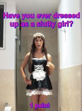 bibottom18: wannabefemlexi:   How much of a SISSY are you? REBLOG YOUR SCORES BELOW Thanks to @lillithsparadise, @sissy-danielle-dreams, and @isabellacanotrans for letting me use their pics for this! Follow wannabefemlexi   50 😈😈😈  33