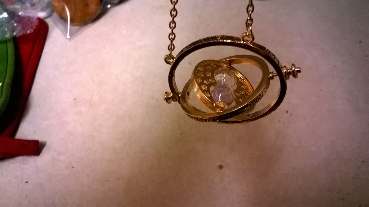 My sister bought me a time turner for my birthday!!!!! I can&rsquo;t wait to