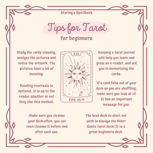 Tips for tarot for beginners!My Grimoire Pages | My Instagram