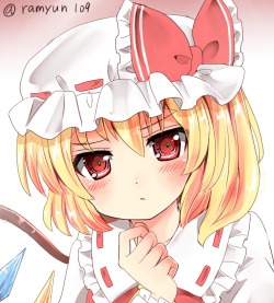 flandre scarlet (touhou) drawn by ramudia