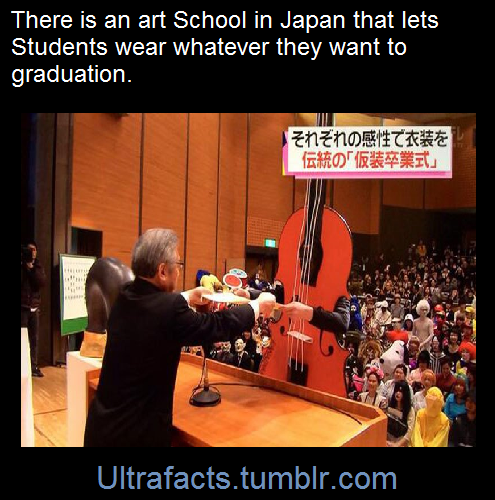ultrafacts:  When students graduate from the Kanazawa College of Art in Japan, they