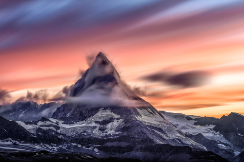 amazinglybeautifulphotography:  The Matterhorn at sunset by Sam Ferrara [3840 × 2560] - Author: HeStoleMyBalloons on reddit