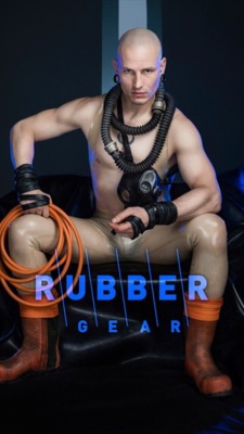 kinkboyfinn:  meinlatex:  That#s what I like: Transparent Rubber Gear!  Oh my god! 