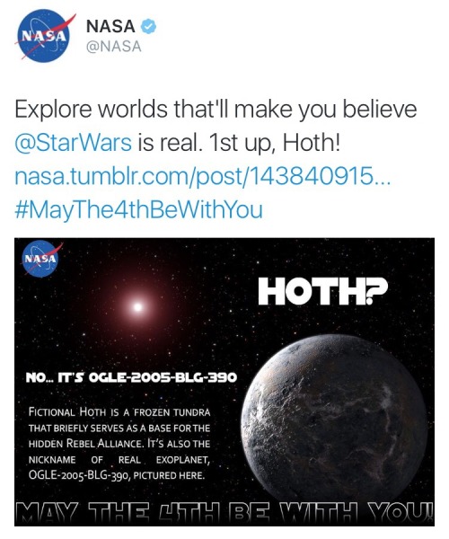 starwarsheckyeah: This is why I love NASA