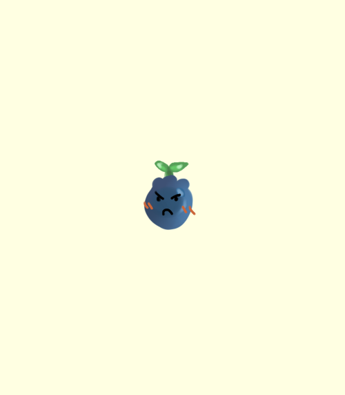 grumpy little blueberry