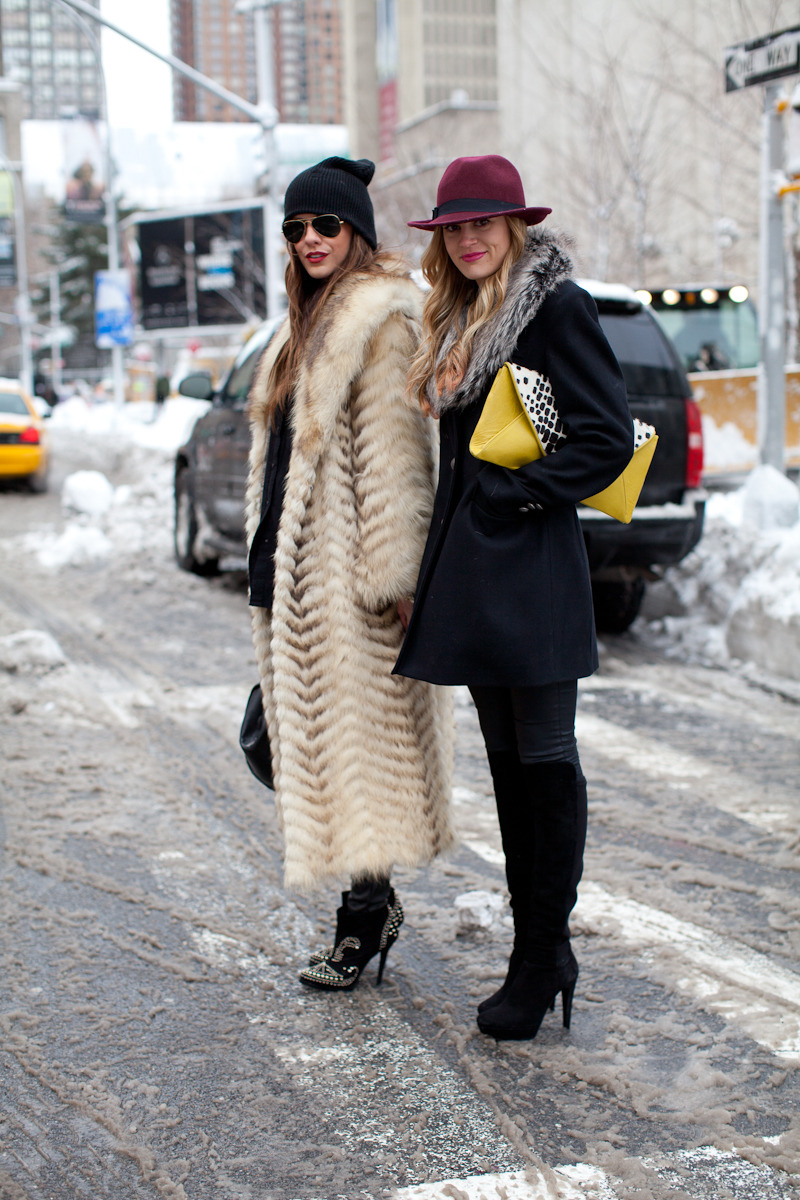 Beautiful blonde in fur coat