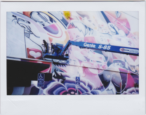 Progress instax from POW! WOW! San Jose 2018. Shot on MiNT Camera’s InstantKon RF70 camera.Artists:H