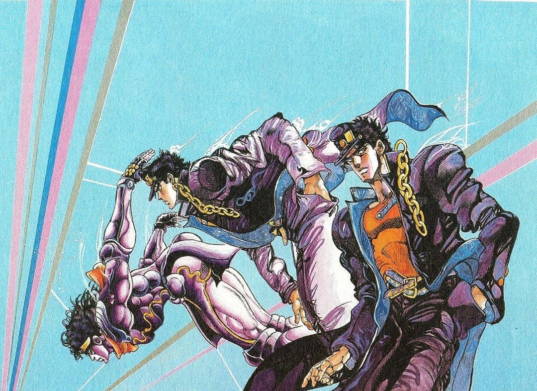 In the style of hirohiko araki, star platinum, jojo's bizarre