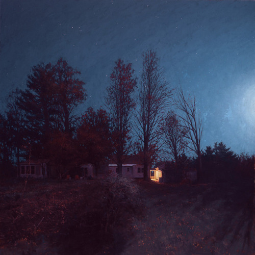 All Souls Day   -    Linden FrederickAmerican,b.1953-Oil/Linen,  50  x 50 cm.