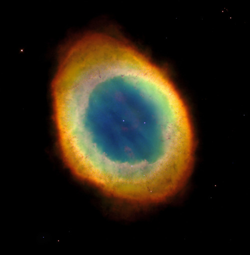 humanoidhistory:Behold the Ring Nebula, aka M57 or NGC 6720, a planetary nebula that lies about 4,00