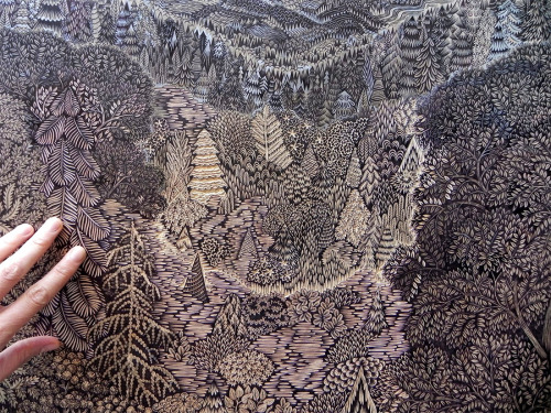 itscolossal:Overlook: A New Woodcut Print from Tugboat Printshop