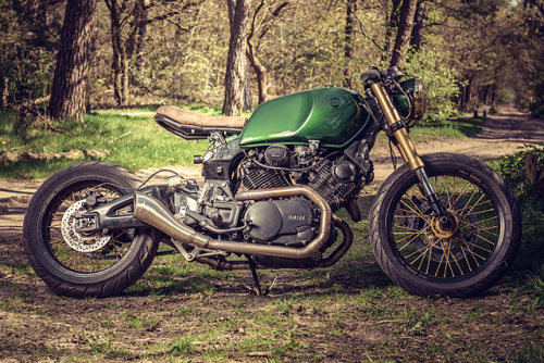 motorcyclecultureblog: Moto Adonis’ Slammed ‘Brutus’ Yamaha XV920R Cafe