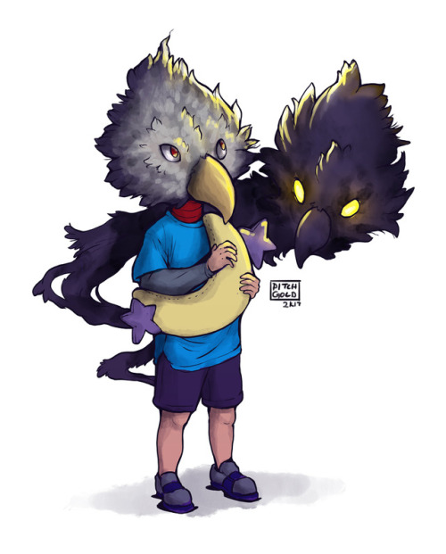 pitchgold:Because we all haven’t amply considered a smol, fluffy Tokoyami. 