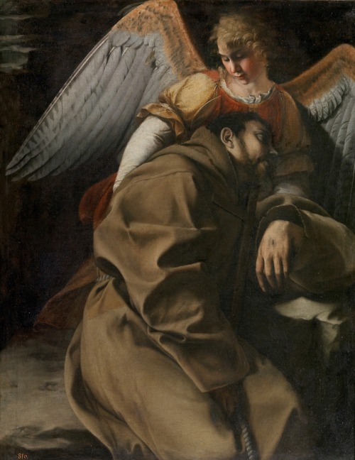 caballerodelatristefigura: Saint Francis Supported by Angels: Ecstasy &amp; Stigmata Giovanni Ba