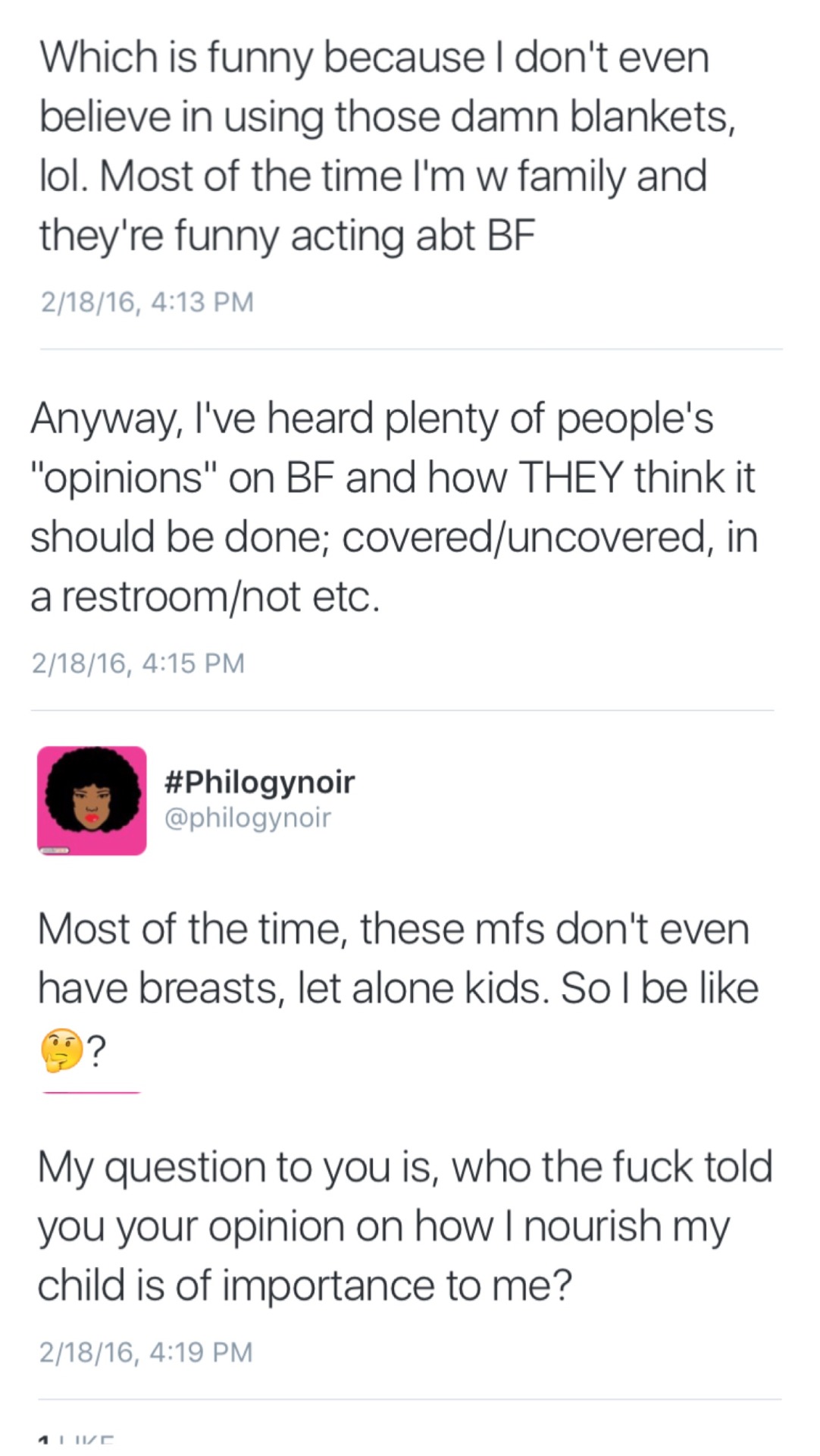 philogynoir: And a special fuck you to the morally inept who equate breastfeeding