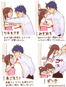 t-asuna2000:  kubiko:  Artist and stamp creator Nakashima723 has put together an instructional graphic to help defend against unwanted sexual advances. The image, which has been shared 16,406 times, illustrates four specific defenses that could be used