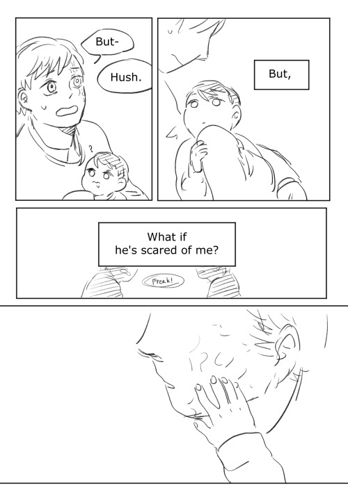 kkachi35: So in the baby brother au post, there was this comment that I loved and I had to draw it.I