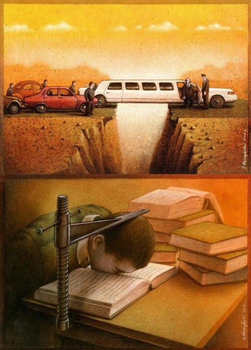 ftyrdesewder:  iterates:  cloudyskiesandcatharsis:  Brilliant Thought-Provoking Satirical Illustrations by Pawel Kuczynski  these are always excellent  Are you fking kidding like less than half of those even make sense 