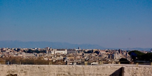 Roman cityscape from the roof of St. Peter’s Basilica.Happy birthday Rome