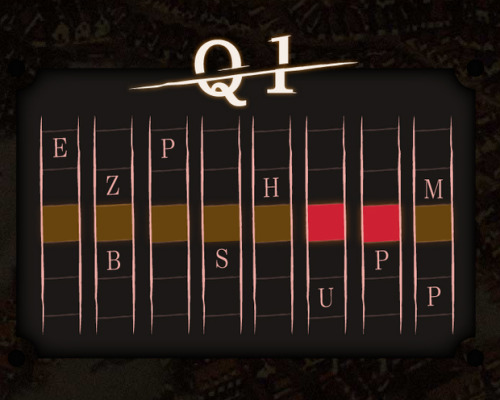  Before partaking in the Attack on Titan: Escape from the Walled City game, you can test your skills first at the official website here!  Have you figured out the answer? ;) (Send me an ask if you need any help, haha. Took me a little bit but managed