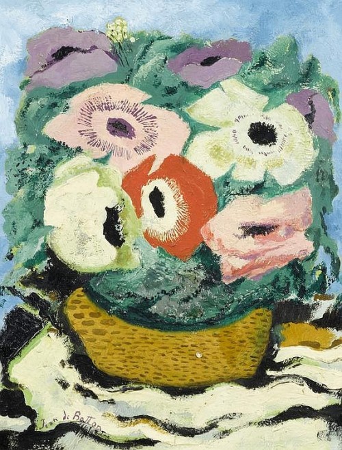 lilithsplace: Basket of anemones - Jean Isy de Botton (1898–1978)