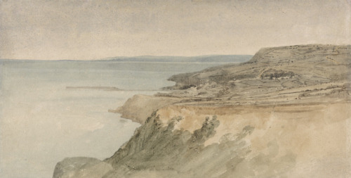 Lyme Regis, DorsetThomas Girtin (British; 1775–1802)ca. 1797Watercolor, opaque, transparent on moder